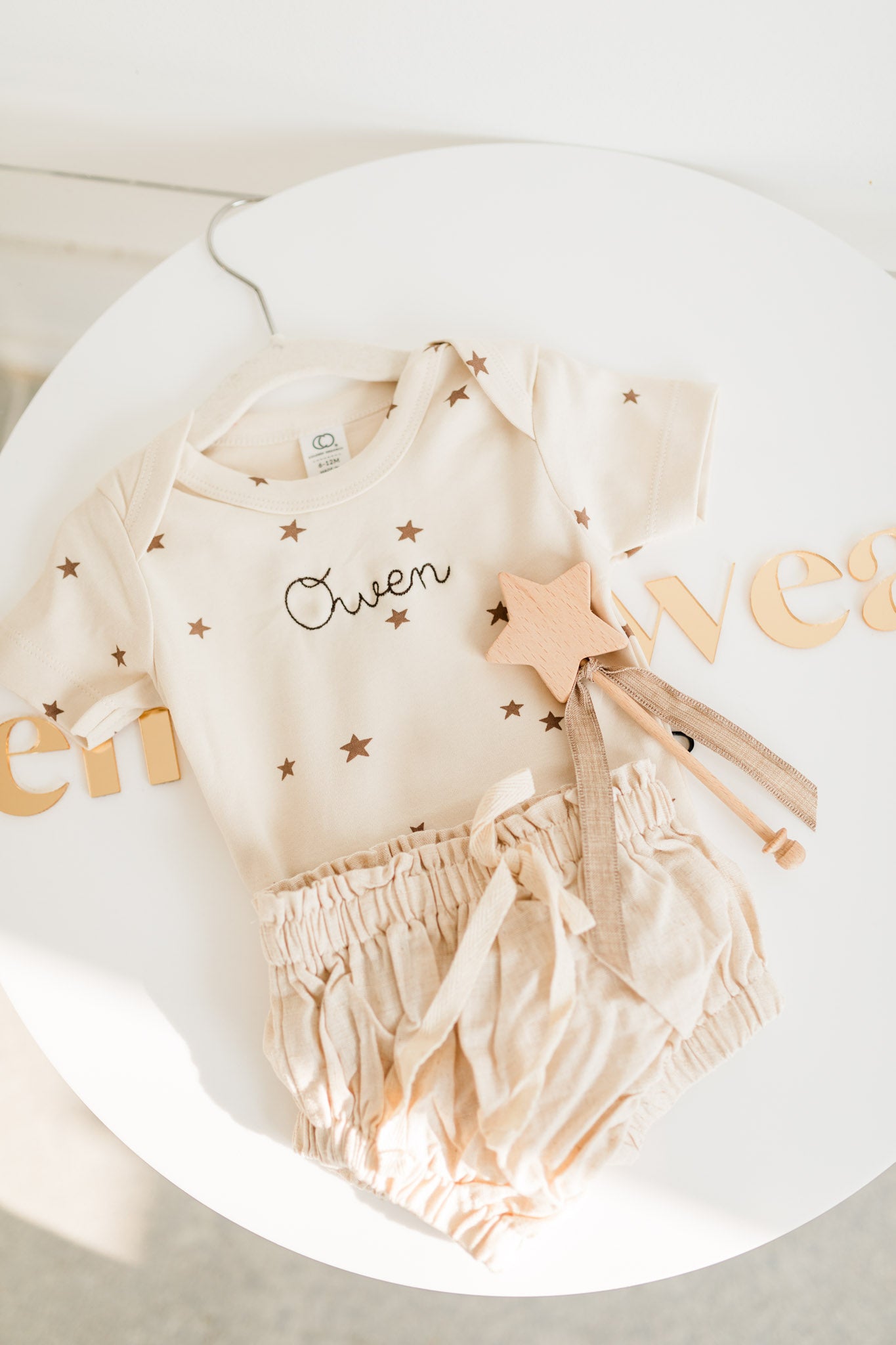 Custom Embroidered Organic Baby Onesie